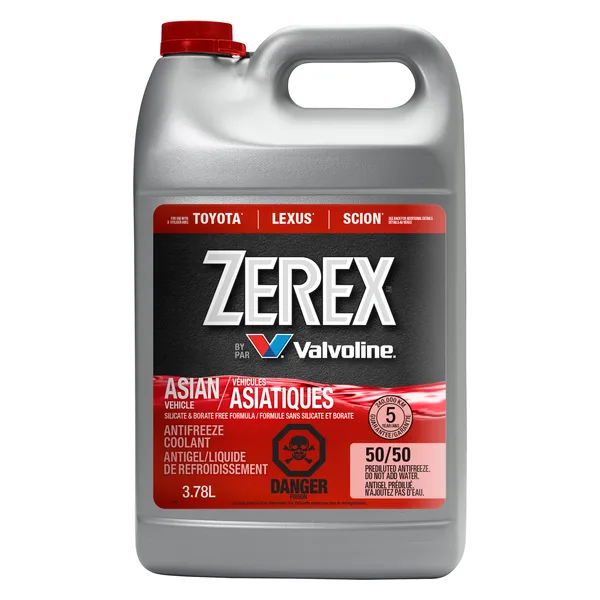 Zerex Asian Vehicle Red Antifreeze/Coolant 50/50 Ready to Use 3.78 L (1 US gal)